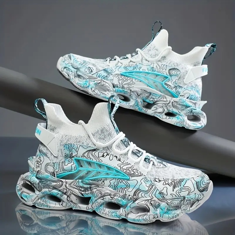 Men's Trendy Breathable Shock-Absorbing Blade Sneakers, Men's Footwear